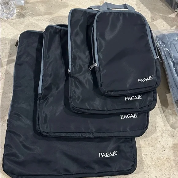 Bagail 4 Set Compression Packing Cubes Travel Black NWOT - Picture 3 of 3
